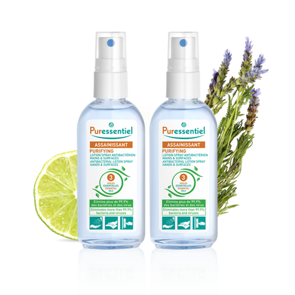 Duo Lotion Spray Antibactérien Assainissant 80 ml